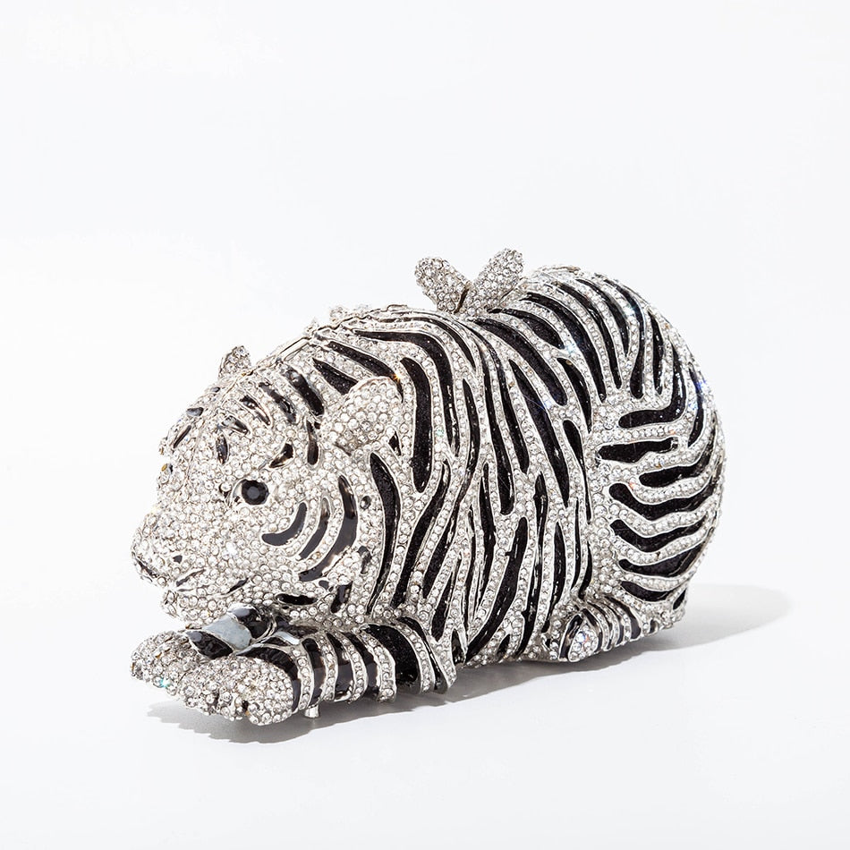 Tiger Crystal Evening Clutch