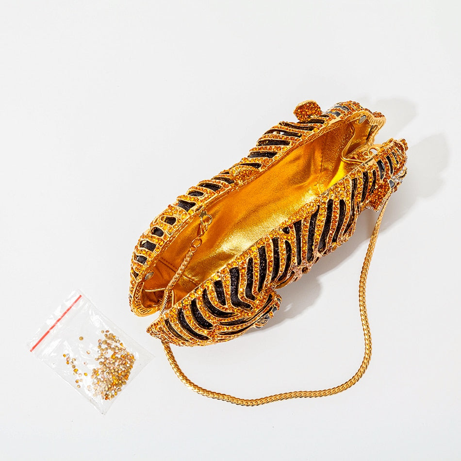Tiger Crystal Evening Clutch