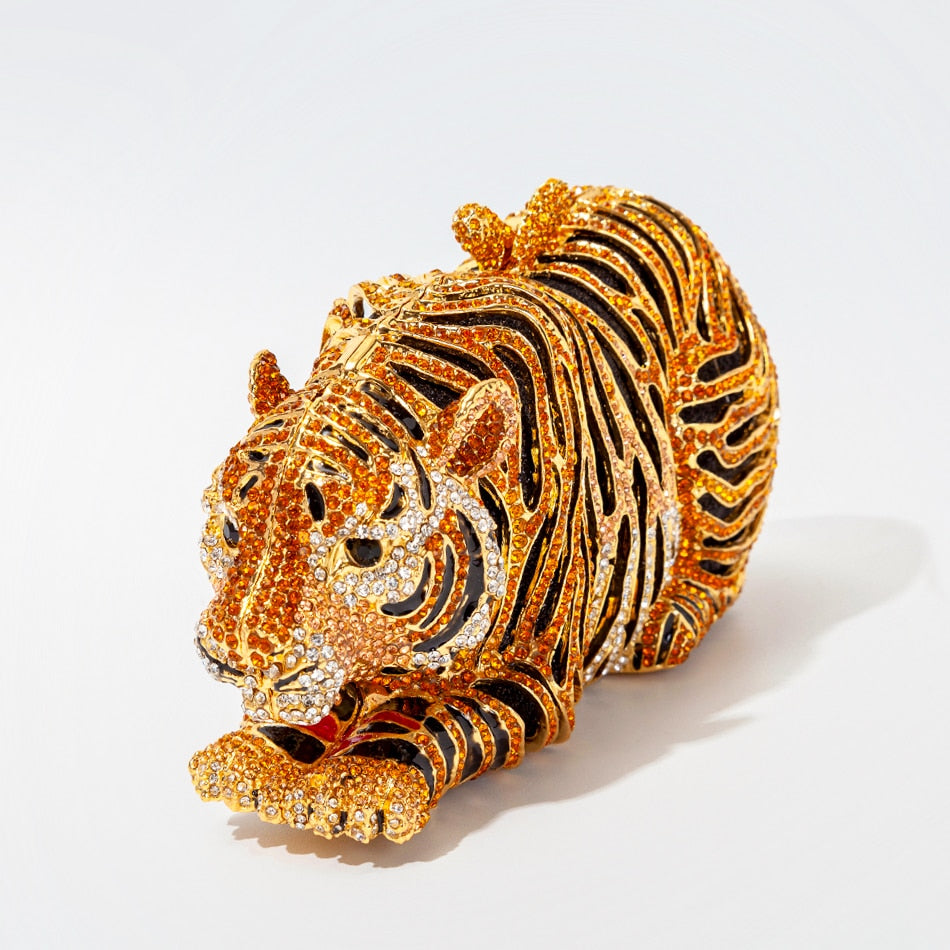 Tiger Crystal Evening Clutch