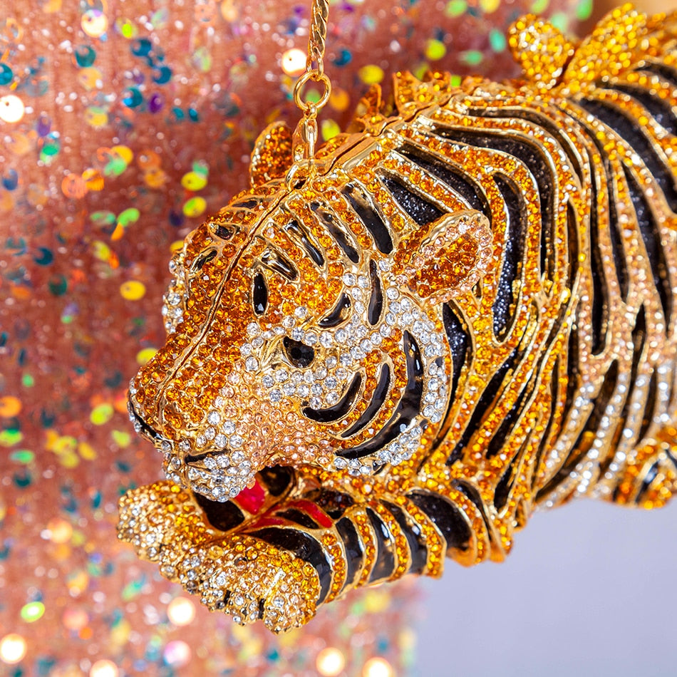 Tiger Crystal Evening Clutch