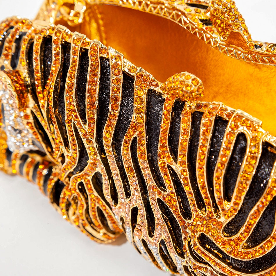 Tiger Crystal Evening Clutch