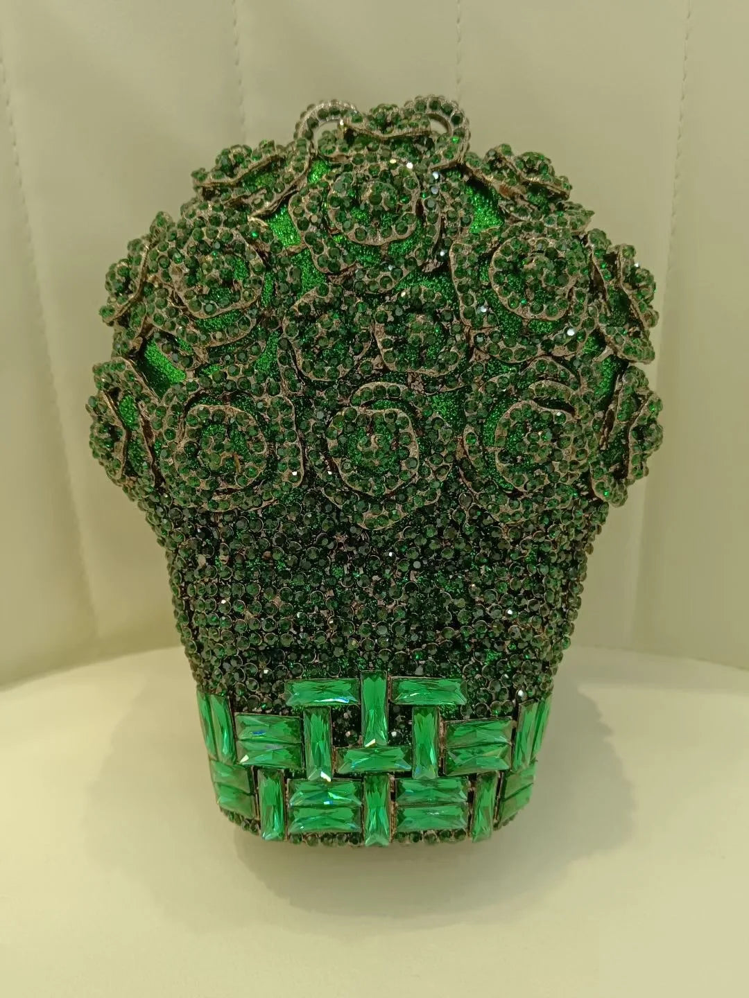 Luxury Crystal Flower Clutch
