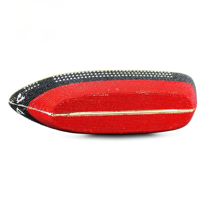 Women's Fashion 3D Ship Steamer Crystal Clutch