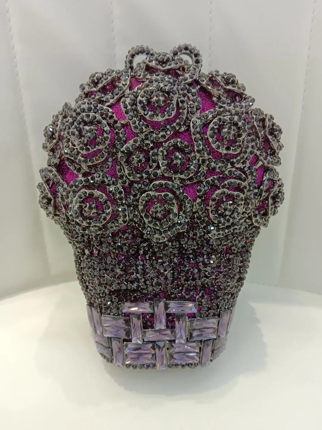 Luxury Crystal Flower Clutch