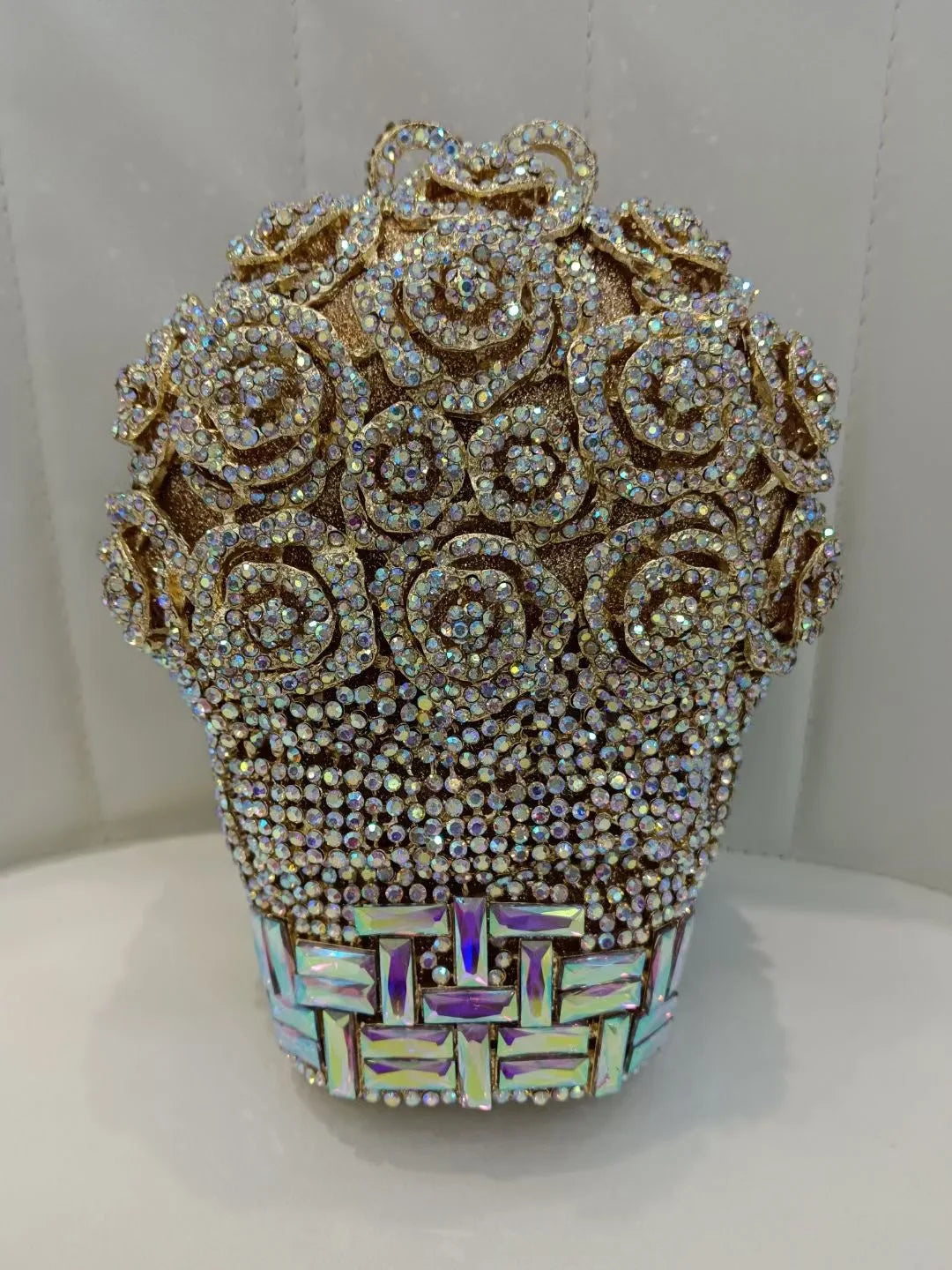 Luxury Crystal Flower Clutch