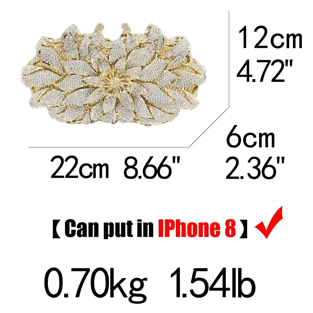 Floral Crystal Clutch
