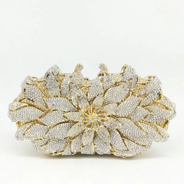 Floral Crystal Clutch