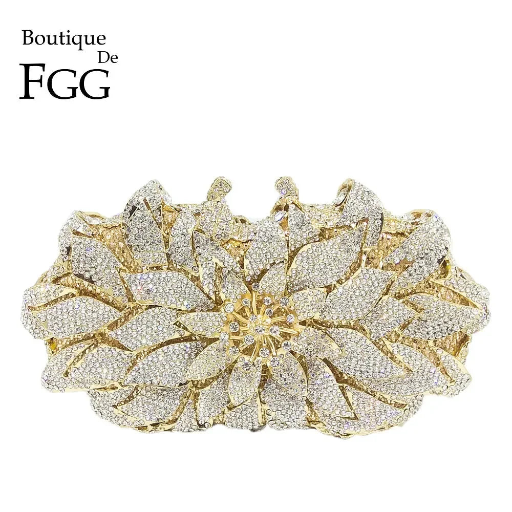Floral Crystal Clutch