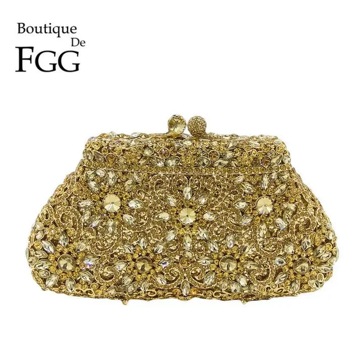 Vintage Appeal Flower Crown Clutch